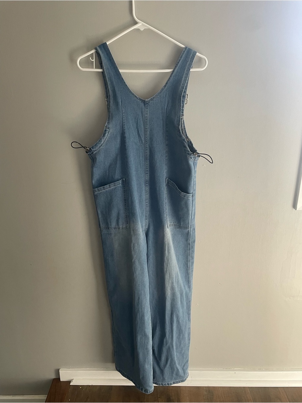 Women’s Denim Wide Leg Overalls Jumpsuit XS